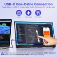 thumbnail image 3 of Monitor portátil VisionOwl de 15,6" con pantalla táctil USB-C HDMI, 3 of 9