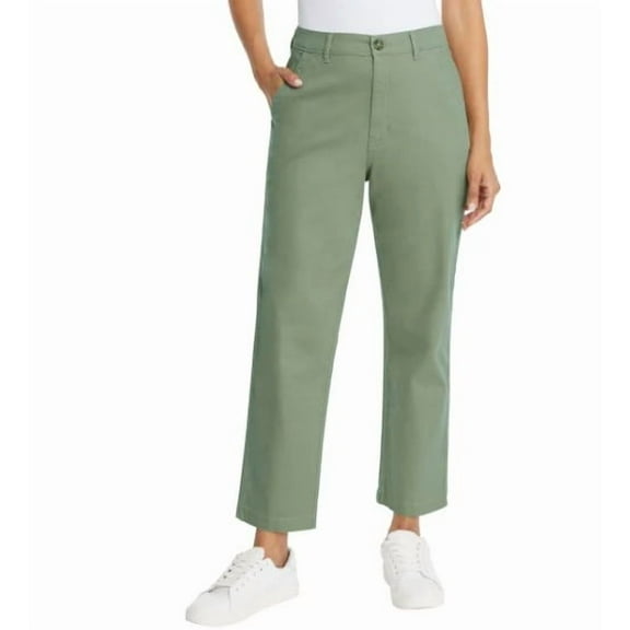 G.H. Bass & Co. Ladies' Size 8 Chino Pants Ankle Length, Green