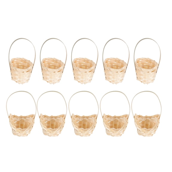 HOOWIFFY 10PCS Small Basket for Party Decor with Synthetic Material