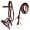 Brown Barbed Wire, variant on Horse Western Leather Antique Floral Tooled Bitless Sidepull Bridle Split Reins 77RS45
