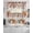 Orange Blue Brown, variant on Pumpkins Fall Swag Kitchen Curtains Sets for Windows 24 Inch Length, Thanksgiving Eucalyptus Leaves Farmhouse Short Window Curtain Panels Swags Valances and Tiers 3 Piece Set for Cafe/Dining Room