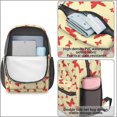 thumbnail image 4 of Red Butterfly Red Silhouette Pattern 17" Waterproof Oxford School Backpacks for Teens, S-Shape Padded Straps, for School, Travel, Hiking, Camping, 4 of 4