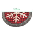thumbnail image 3 of Fyeme Christmas Tree Skirt Plaid Tree Skirt 48 Inch with Snowy Pattern for Christmas Tree Decorations, Winter New Year House Decoration Supplies, 3 of 9