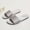 Grey, variant on Latrodar Shower Shoes Women Vintage Soft Casual Womens Slides Summer Jeweled Shimmer BOHO Slippers Slip on Sandals Beach Slide Sandals Indoor Flat Heel Yoga Mat Shower Shoes for Older Women
