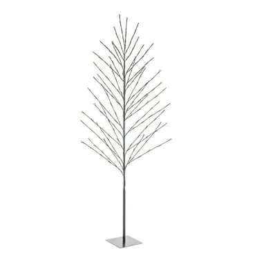 LuxenHome Lighted LED 70.87" H Artificial Brown Birch Twig Branch Tree, Indoor and Outdoor