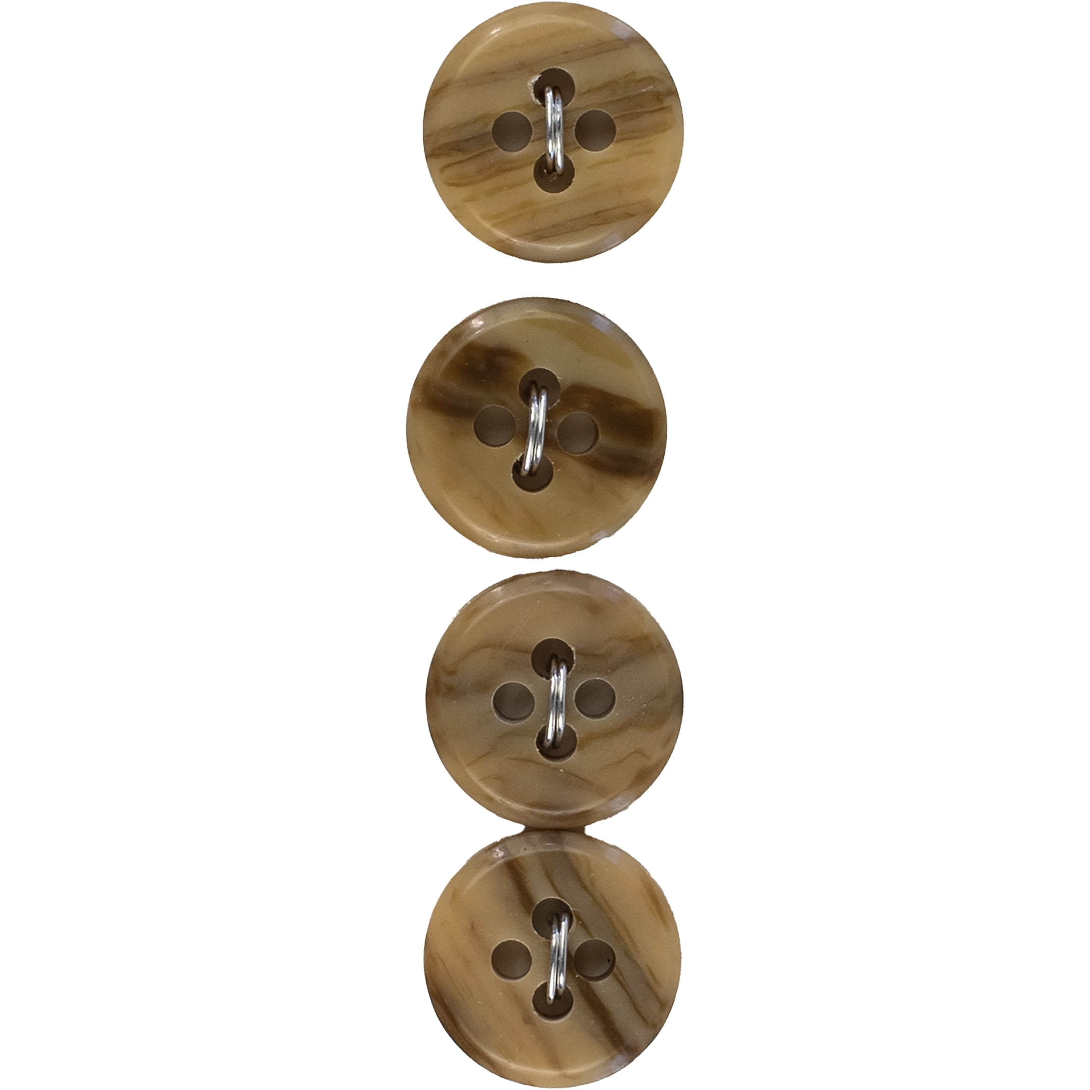 LaMode Round Buttons, 1/2" (12mm), 4 Piece, Beige