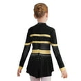 thumbnail image 2 of iiniim Enfants Filles Uniforme de Cheerleading Pailleté Tenues de Cheerleading Robe de Danse Justaucorps Performance Danse Noir 6, 2 of 7