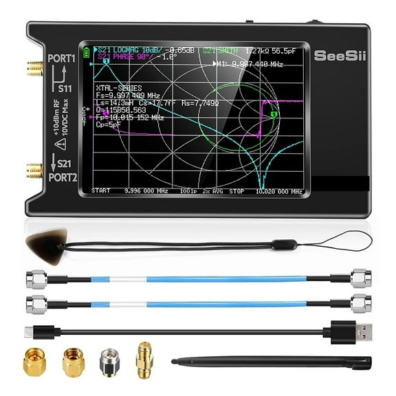 Upgraded 4 Inch VNA 50kHz-6.3GHz Vector Network Analyzer Antenna Analyzer HF VHF UHF SWR HW Version 64-0.3 ,Signal Generator