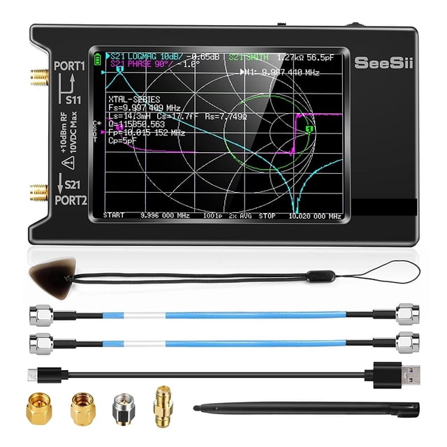 Upgraded 4 Inch VNA 50kHz-6.3GHz Vector Network Analyzer Antenna Analyzer HF VHF UHF SWR HW Version 64-0.3 ,Powerful Signal Generation