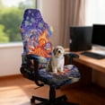thumbnail image 4 of FUIALDOLG Starry Sky Octopus Print Office Chair Covers Stretch Soft Gaming Chair Cover with Armrest Non-slip Stain Resistant Computer High Back Chair Slipcovers Washable, 4 of 9