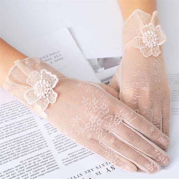 Summer Lace Gloves for Women Vintage Romance Lace Gloves Women's Gloves Lace Summer Thin Ice Gloves Wedding Gloves Bridal Gloves 2026 Sales Under $1