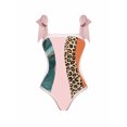 thumbnail image 2 of Vedolay Swimsuits For Women Women's High Waisted Monokini One Piece Swimsuits Cut Out Swimwear Color Block Bathing Suit,Khaki M, 2 of 5