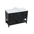 thumbnail image 4 of Elegant Decor Theo 48" Steel and Solid Wood Single Bathroom Vanity in Black, 4 of 8
