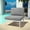 White Gray, variant on Modway Harmony Armless Outdoor Patio Aluminum Chair in White White