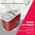 thumbnail image 4 of Máquina para hacer hielo Frigidaire, autolimpiante, 12 kg, color rojo, 4 of 8