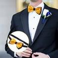 thumbnail image 3 of Pajarita delicada para hombre, ajustable, de poliéster, de doble color liso, ideal para bodas, despedidas de soltero y eventos formales, 3 of 7