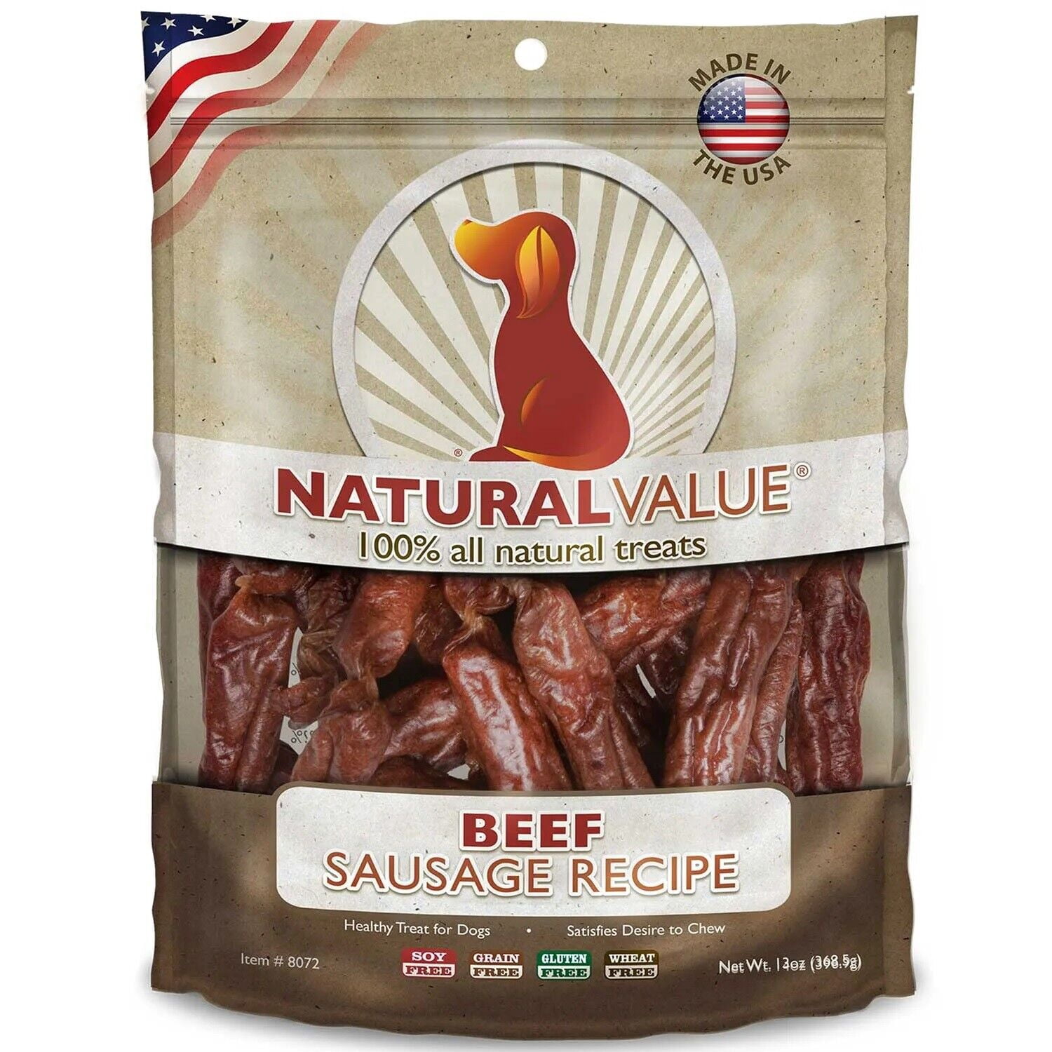 Natural Sausage Recipe Dog Treats Preservative Free Chicken or Beef (Chicken)
