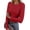 Bright Red, variant on Women Long Sleeve Shirts Rib Knit Slim Fit Tops Basic Tee 2025 Fall Outfits Casual T-Shirt Underscrubs Layer Clothes