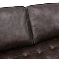 thumbnail image 6 of Modway Valour 98" Leather Sectional Sofa in Brown, 6 of 8