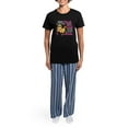 thumbnail image 4 of CafePress - Mad Chick 3L Breast Cancer Women's Dark Pajamas - Women's Short Sleeve Print T-Shirt and Pants Dark Cotton Pajama Set, 4 of 7