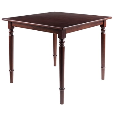 35.75" Walnut Brown Solid Contemporary Handcrafted Square Dining Table ...