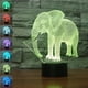 thumbnail image 4 of Elefante Luz De Noche Para Niños Ilusión Óptica 3D Elefante Luz 7 Cambio De Color Lámpara De Noche Con Interruptor Táctil Lámpara De Noche Regalos De Cumpleaños matsuzay HA025323-01, 4 of 7
