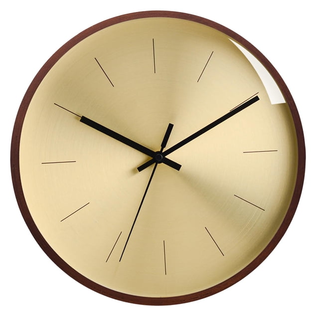 Reloj de pared de latón con esfera de cobre, antivaho y acabado de lujo para la decoración del hogar, la oficina o la sala de estar. Superficie de latón B