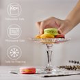 thumbnail image 6 of Crystalia Glass Mini Patisserie Service Platter, Small Footed Round Cake Cupcake Stand for Cookies, Single Cupcakes, Pastries, Macarons, Biscuits, Glass Cake Pedestals Server Plate 5 inches, 6 of 7