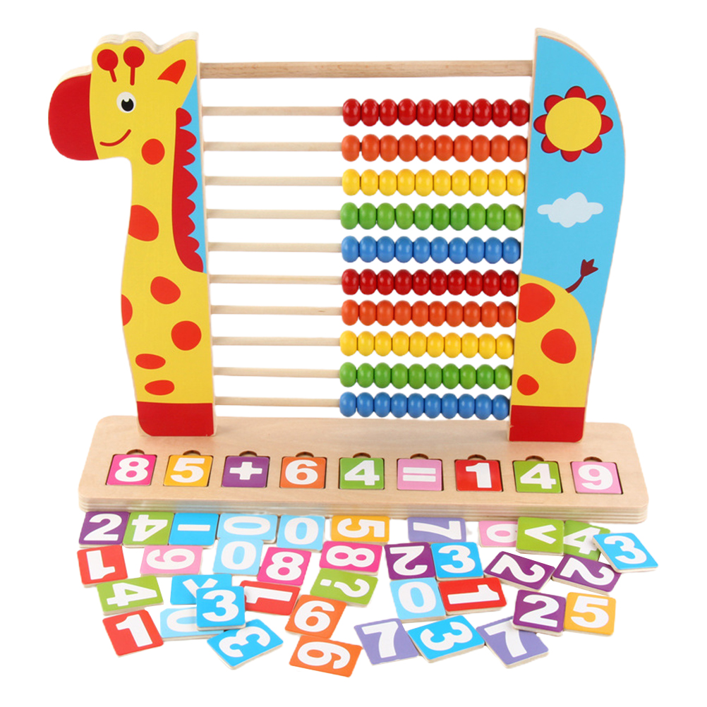 1 Set Wooden Educational Abacus Children's Calculation Toy Math