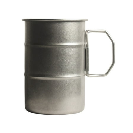 

Necvior Stainless Steel Camping Cup Outdoor Hiking Travel Coffee Beer Mugs with Folding Handle Water Bottle Drinkware Drinking