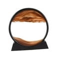 thumbnail image 3 of DOLITY Round Glasss Art Picture 3D Effect Dynamic Deep Sea Flowing Sand Art, Birthday 12in Coffee, 3 of 6