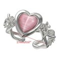 thumbnail image 5 of Milue Thorn Heart Open Rings Unique Irregulars Couple Ring Adjustable Finger Ring, 5 of 14