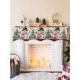 thumbnail image 2 of Christmas Snowman Mantel Scarf Fireplace Decorations for Living Room, Farmhouse Xmas Tree Red Buffalo Plaid Fireplace Mantel Scarf Cover Runner for Halloween/Thanksgiving/Christmas Decor 60"x17", 2 of 6