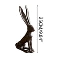 thumbnail image 3 of HJuyYuah 9.84 " Easter Bunny Figurines, Plastic Spring Home Tabletop Ornament Black Rabbit Figurines Decorations for Indoor, Outdoor, Home, Party, Gift, 3 of 4