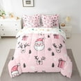 thumbnail image 2 of Feelyou Cartoon Santa Claus Twin Bedding Sets 7-Piece, Reindeer Snowflake Bedding Comforter Set, Merry Christmas Gift Reversible Sheet Sets, Ultra Soft Home Decor, 2 of 7