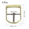 thumbnail image 2 of Uxcell 4Pack 0.98" Single Prong Belt Buckle Oval Center Bar Buckles for Belt, Bronze, 2 of 6