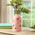 thumbnail image 2 of Mainstays By Becky G. & Alejandra Tall 7.6" Pink Flower Decorative Ceramic Vase, 2 of 10