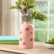 Mainstays By Becky G. & Alejandra Tall 7.6 Pink Flower Decorative Ceramic Vase