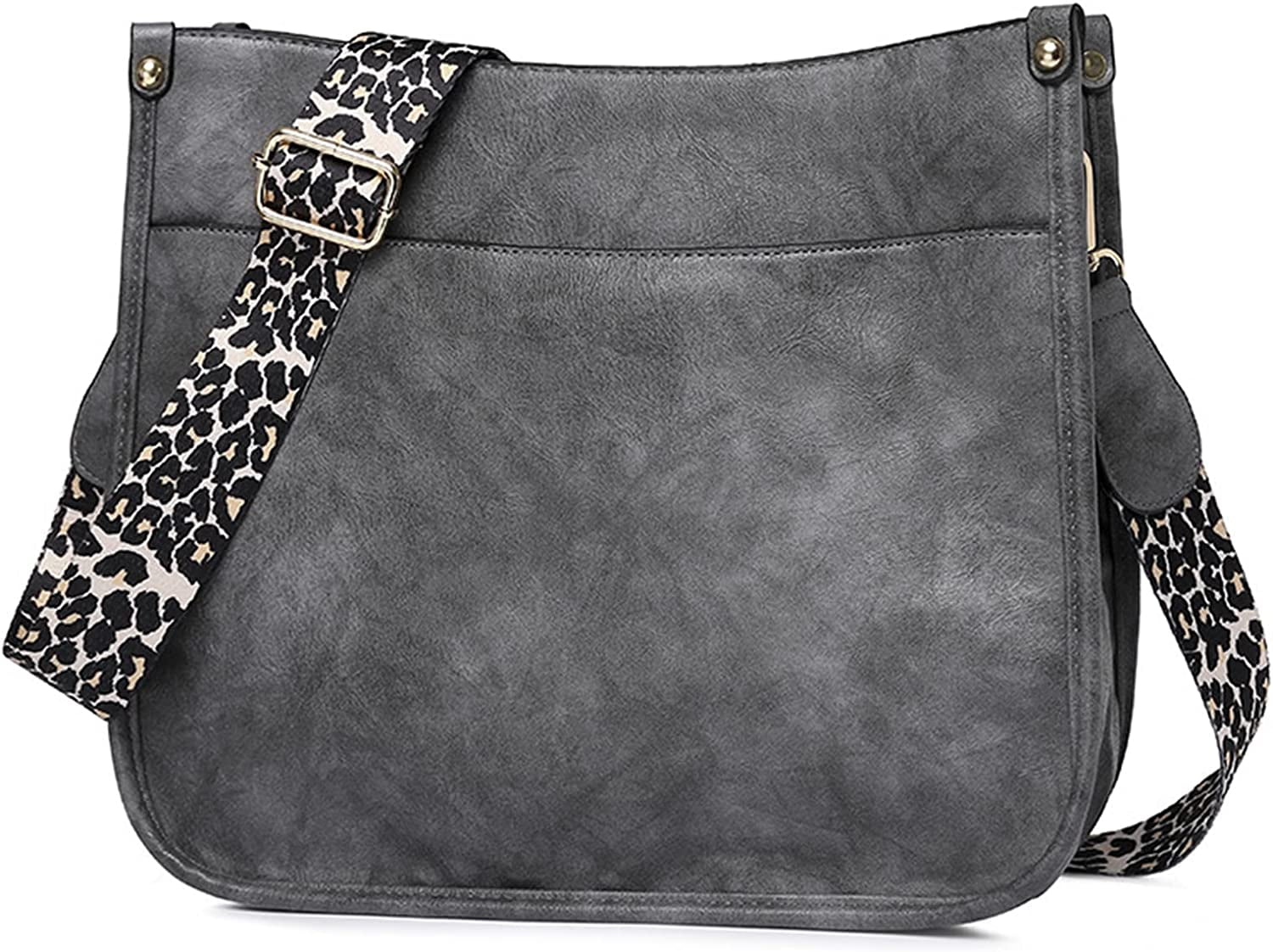 Women Shoulder Bag Vintage Crossbody Purse Handbag with Leopard Guitar Strap Hobo Satchel Bag