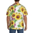 thumbnail image 3 of Yiaed Sunflowers Print Mens Casual Wrinkle Free Shirts Short Sleeve Button Down Summer Stretch Dress Shirt-XX-Large, 3 of 5