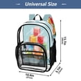 thumbnail image 6 of Iauyy Clear Backpack Heavy Duty PVC Transparent Backpack for College Workplace, Cubic Shape, 6 of 8