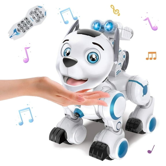 Sunforu Remote Control Robotic Dog,RC Interactive Intelligent Walking Dancing Programmable Robot Puppy Toy,Electronic Pets with Light and Sound for Kids Boys Girls Age 6, 7, 8, 9, 10 Years