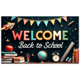 thumbnail image 1 of Colorful Design Back to School Banner Educational Theme Classroom Decor Welcome Sign for School Event Teacher's Day, 1 of 5