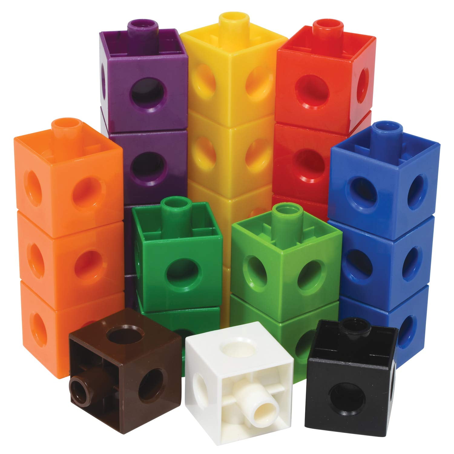 Linking Counting Cubes Snap Blocks Teaching Math Homeschool 200 pcs 4 colors 