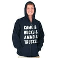 thumbnail image 5 of Camo Bucks Trucks Cute Hunter Son Zip Hoodie Sweatshirt Men Brisco Brands M, 5 of 6