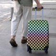 thumbnail image 3 of Gradient Color Checkered Pattern Luggage Cover Fashion Suitcase Cover Baggage Covers Fit 25-28 Inch Luggage (Go Travel), 3 of 4