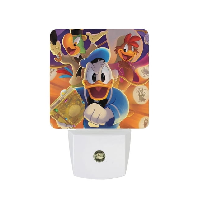 Leyenda de los Tres Caballeros Luz nocturna LED con sensor de anochecer a amanecer para dormitorio, baño, pasillo, escaleras - Lámpara LED nocturna de enchufe, 0.5W - 1 pieza