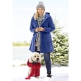 thumbnail image 4 of Woman Within Plus Size Hooded A-Line Fleece Coat, 4 of 5