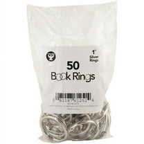 Hygloss Book Rings - Silver-tone, Pkg of 50, 1"