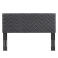 thumbnail image 2 of Modway Mercy Chevron Tufted Performance Velvet Twin Headboard, Charcoal, 2 of 6